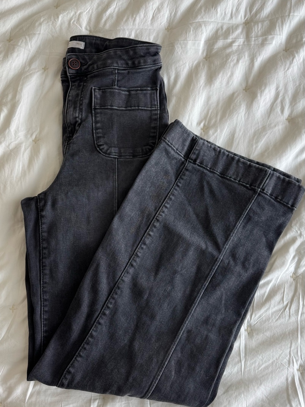 LC Lauren Conrad Black High-Rise Straight Jeans